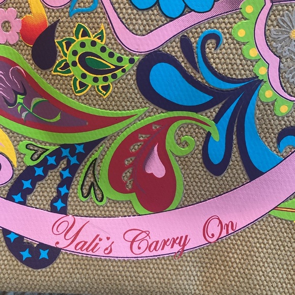 Canvas and Leather Peacock Tote Bag Designed by Childhood Cancer Survivor - Picture 2 of 12